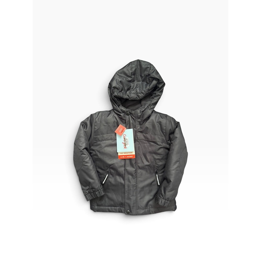 Cat & Jack Baby Boys All-Weather 3-in-1 Jacket Winter Coat Black 18M NWT